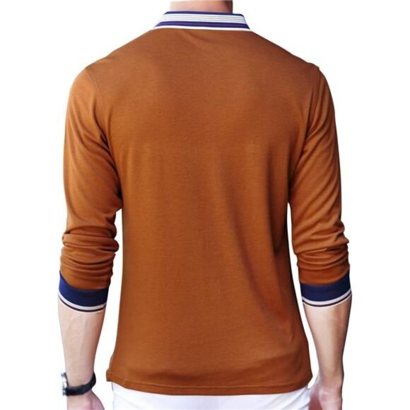 Men's Polo‎ Shirt Casual Long Short Sleeve Classic Cotton T Golf Sport Shirt - Picture 2 of 5